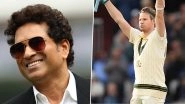 Sachin Tendulkar Lauds Steve Smith for His Double Century Against England During Ashes 2019 4th Test (Read Tweet)
