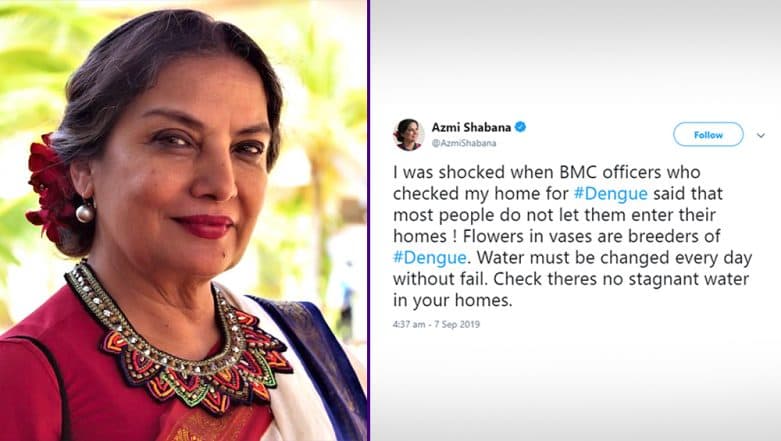 Shabana Azmi’s Dengue Awareness Tweet: ‘shocked To Know That Most 