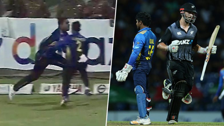 Sri Lanka vs New Zealand 2nd T20I: Shehan Jayasuriya and Kusal Mendis Suffer Tragic Collision on Field While Trying to Catch Mitchell Santner's Shot