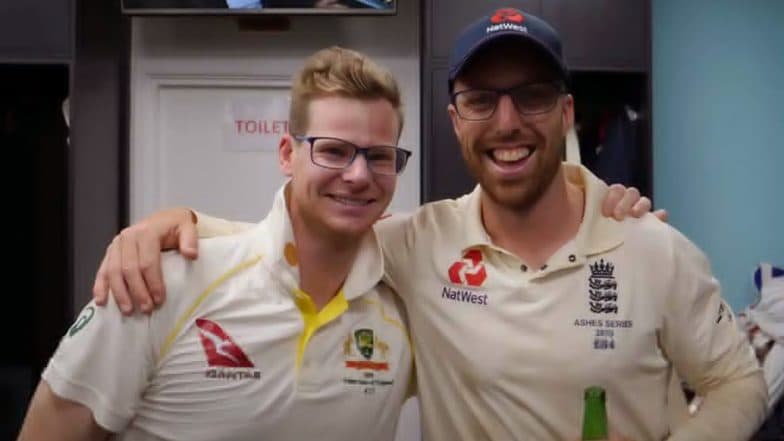 Ashes 2019: Steve Smith and Jack Leach Pose Together; England Cricket Hits a Monstrous Six in Its Latest Banter Involving Both Cricketers (See Post) Ashes 2019: Steve Smith and Jack Leach Pose Together; England Cricket Hits a Monstrous Six in Its Latest Banter Involving Both Cricketers (See Post)