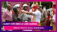 Rajkot Cops Dress Up As Lord Ganesh To Spread Awareness About Traffic Rules