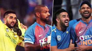 Tabraiz Shamsi Shares a Picture With Shikhar Dhawan With Caption, ‘Only Love, Enjoyment and Entertainment’