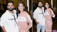 Anushka Sharma's Million Dollar Smile Steals the Thunder from Virat Kohli's Cool Airport Look (View Pics)
