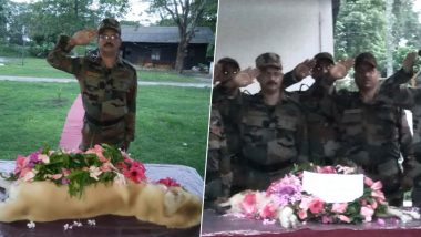 Indian Army Pays Beautiful Tribute to Service Dog Dutch Who Passed Away, Calls Him 'Real Hero', Check Pics