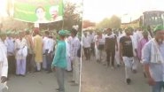 Farmers&rsquo; Protest in Delhi: UP Farmers Begin March From Noida to Delhi&rsquo;s Kisan Ghat, Heavy Security Deployed