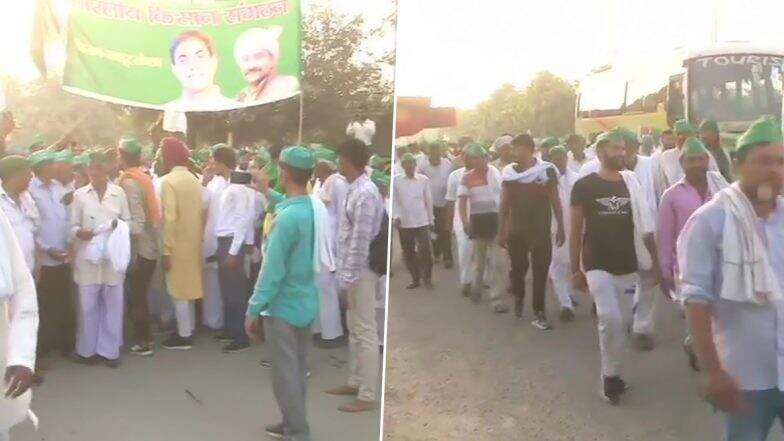 FarmersтАЩ Protest in Delhi: UP Farmers Begin March From Noida to DelhiтАЩs Kisan Ghat, Heavy Security Deployed FarmersтАЩ Protest in Delhi: UP Farmers Begin March From Noida to DelhiтАЩs Kisan Ghat, Heavy Security Deployed