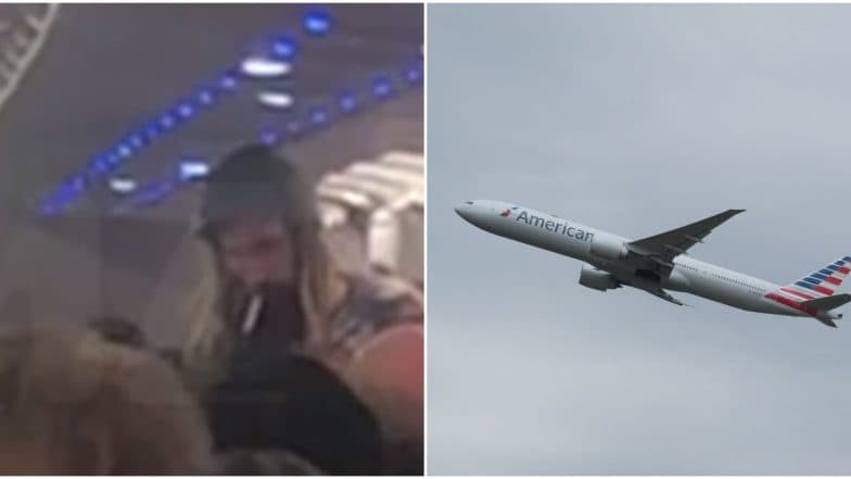 American Airlines Flight Makes Emergency Landing After Unruly Man Lights a Joint Scaring Passengers (Watch Video) American Airlines Flight Makes Emergency Landing After Unruly Man Lights a Joint Scaring Passengers (Watch Video)