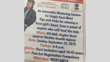 Parsi Bachelors to Get Dating Tips And Ways to Impress Girls Within Community At Special Meet in Mumbai on September 22