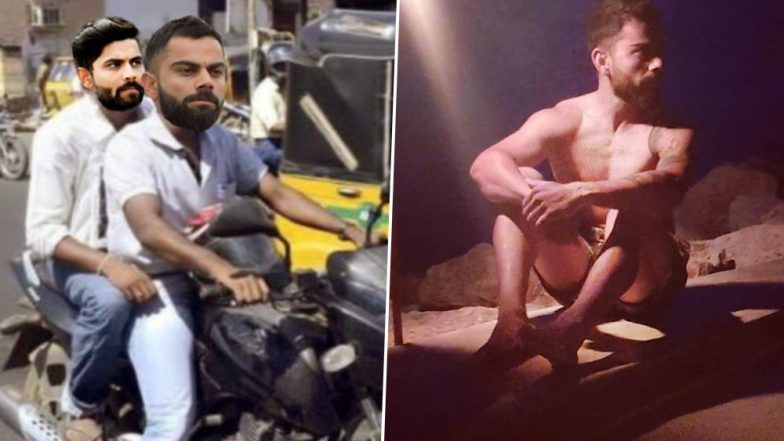 Virat Kohli Funny Memes Go Viral! His Bare-Chested Photo Used to Poke Fun at Falling Economy and Heavy Fine Due to New Traffic Rules