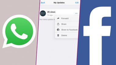 How to Share WhatsApp Status Updates as Facebook Stories; Social Media Platform Rolls Out Feature For iOS and Android Users