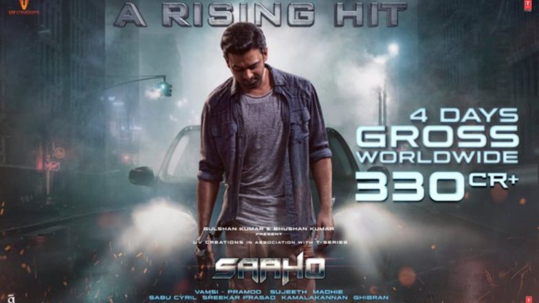 Saaho Worldwide Box Office Collection: Prabhas and Shraddha Kapoor's Action Entertainer Rakes in Rs 330 Crores in 4 Days