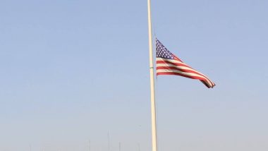 9/11 Attacks of 2001: American Flag Flies at Half-Mast at US Embassy in New Delhi in Memory of Victims And Heroes of The Terror Attack