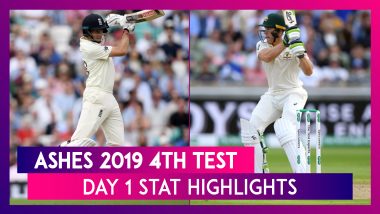 Ashes 2019 4th Test, Day 1 Stat Highlights: Mitchell Marsh Takes Four-Fer, Jos Buttler Scores Fifty