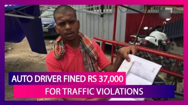 Auto Driver Fined Rs 37,000 For Traffic Violations, Rs 16,000 Challan Issued To Scooty Rider