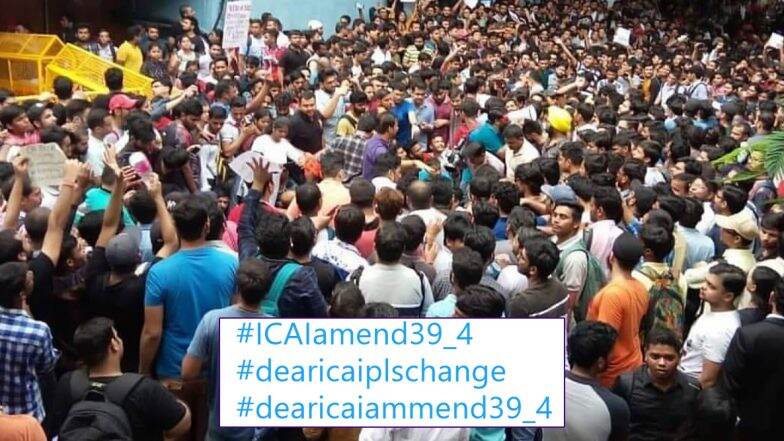 ICAI Exam Reforms: CA Students Continue to Protest Asking the Conducting Body to Amend Regulation 39 (4), Here Is the List of Changes They Demand ICAI Exam Reforms: CA Students Continue to Protest Asking the Conducting Body to Amend Regulation 39 (4), Here Is the List of Changes They Demand