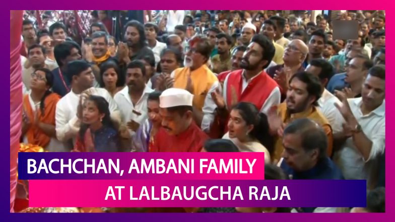 Bachchan, Ambani Family Seek Ganesh&rsquo;s Blessings At Lalbaugcha Raja; Vicky Kaushal Too Offers Prayers