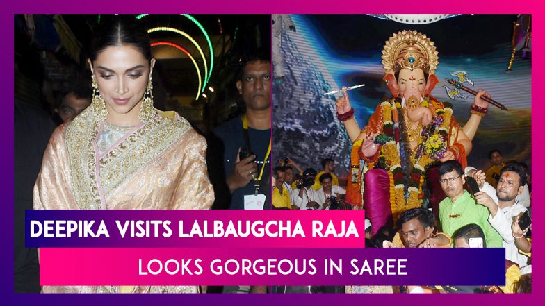 Deepika Padukone Visits Lalbaugcha Raja To Seek Lord Ganesha&rsquo;s Blessing, Looks Gorgeous In Saree