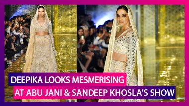 Deepika Padukone Looks Mesmerising As She Turns Showstopper For Abu Jani & Sandeep Khosla’s Show