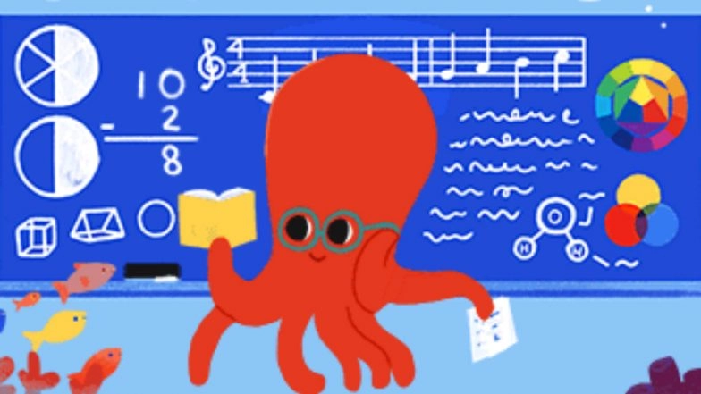 Teachers' Day 2019 Google Doodle: Search Engine Honours All Educators With a Cute Animated Octopus