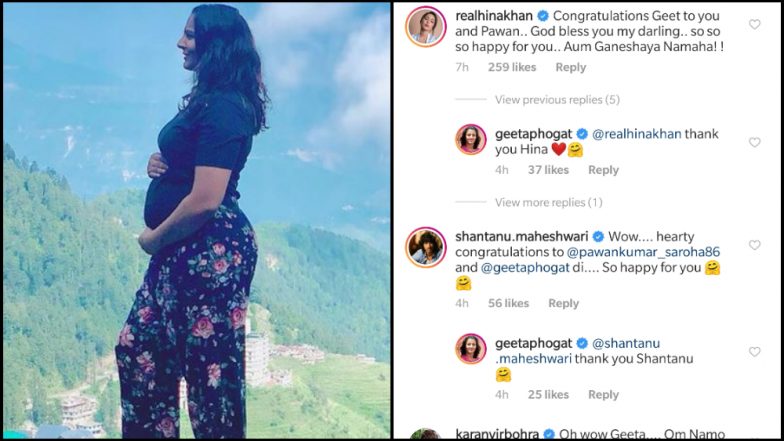 Geeta Phogat Announces Pregnancy; Hina Khan, Nia Sharma, Shantanu Maheshwari Cheer for Her (See Pics)