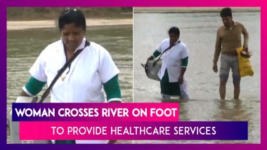 Chhattisgarh: Woman Crosses River On Foot To Provide Healthcare Services To Locals In Balrampur