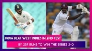 IND vs WI 2nd Test 2019 Stat & Highlights: India Defeat West Indies by 257 Runs to Win Series 2-0