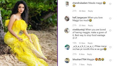 Kiara Advani Gets Compared To Maggi After A Picture of Hers in a Yellow Gown Goes Viral!