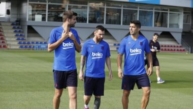Lionel Messi Trains With Barcelona Team, Could Feature in Playing XI For UEFA Champions League 2019 Game Against Inter Milan (See Pics)