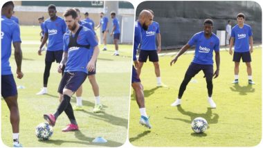 Lionel Messi Back Training With Barcelona After Club's Win Over Valencia; Could be in Playing XI Against Dortmund (See Pics)