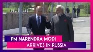 PM Narendra Modi Arrives In Russia, Visits Zvezda Ship-Building Complex With President Putin