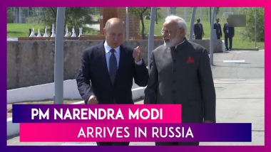 PM Narendra Modi Arrives In Russia, Visits Zvezda Ship-Building Complex With President Putin