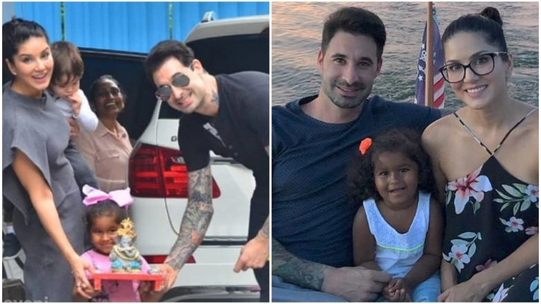 Ganesh Chaturthi 2019: Sunny Leone-Daniel Weber’s Daughter Nisha Kaur Weber’s Excitement to Hold the Idol of Lord Ganesha in Her Hands Is Pure Bliss (Watch Video)