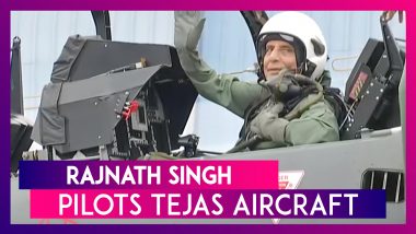 Rajnath Singh Pilots Tejas, India’s Indigenously Developed Light Combat Aircraft