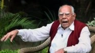 Ram Jethmalani Dies: Kerala CM Pinarayi Vijayan Condoles Death of the Eminent Jurist, Says &lsquo;He Expressed His Views Fearlessly&rsquo;