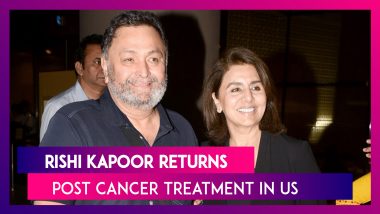 Rishi Kapoor Returns With Wife Neetu Singh After Cancer Treatment In New York