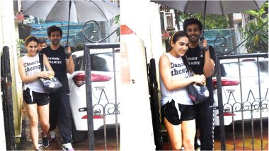 Netizens Call Kartik Aaryan the 'Perfect Boyfriend' for Holding an Umbrella for Sara Ali Khan Amidst Rains - View Pics