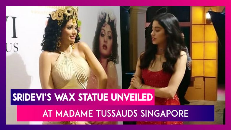 Sridevi&rsquo;s Wax Statue Unveiled At Madame Tussauds Singapore In Presence Of Janhvi, Khushi & Boney