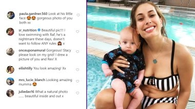 Stacey Solomon Flaunts Tummy Post Childbirth, Netizens Go Gaga Over Her Poolside Pic With Kid