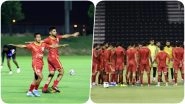 Sunil Chhetri, Sandesh Jhingan & Others Sweat it Out Ahead of Qatar vs India, FIFA World Cup 2022 Qualifier (See Pics & Video)