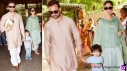 Kareena Kapoor Returns to Mumbai With Saif Ali Khan and Taimur After Celebrating Her Birthday Bash (View Pics)