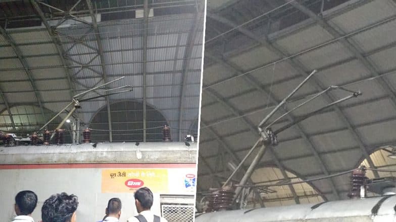 Mumbai: Local Train Services Disrupted on Trans-Harbour Line After Pantograph Break at Koparkhairane Station Mumbai: Local Train Services Disrupted on Trans-Harbour Line After Pantograph Break at Koparkhairane Station