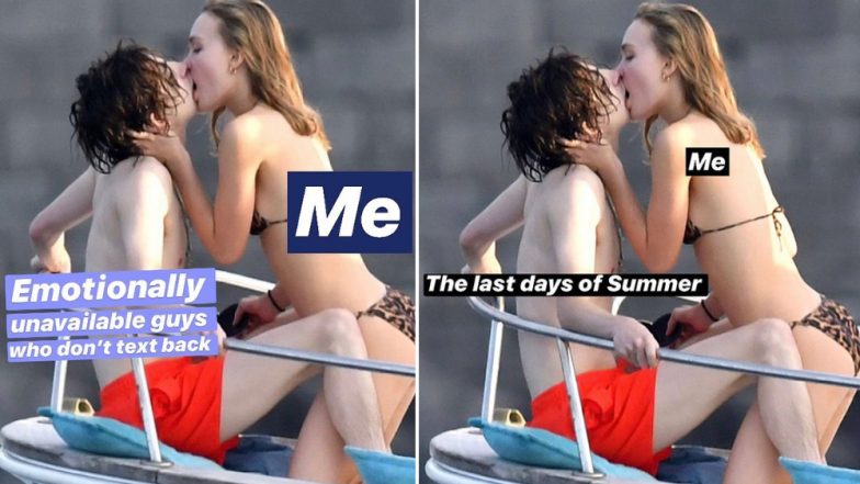 Timothée Chalamet and Lily Rose Depp’s Hot Kiss Turns On the Internet, Funny Memes Go Viral
