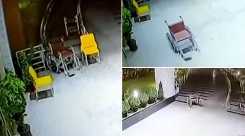 CCTV footage in Chandigarh hospital captured wheelchair moving on its own.