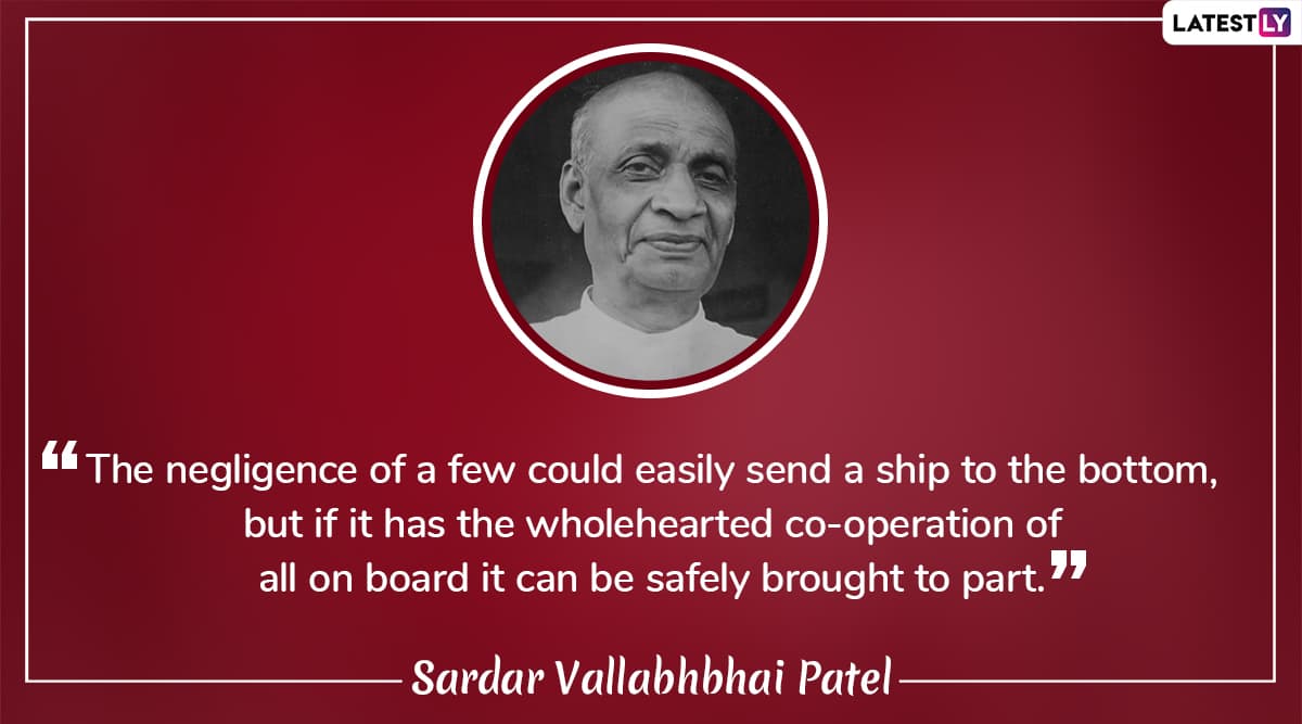 Sardar Vallabhbhai Patel 145th Birth Anniversary: 10 Inspiring Quotes ...