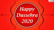 Happy Dussehra 2020 Greetings & Vijayadashami HD Images: WhatsApp Stickers, Ravan Dahan GIFs, Facebook Messages, Lord Rama Photos, SMS and Wishes to Send on Dasara