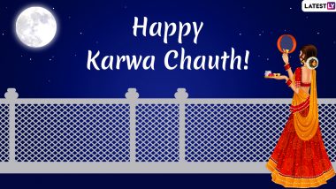 Karwa Chauth 2019 Moon Wishes After Moon Sighting Timing: WhatsApp Stickers, Chand GIF Images, Greetings, Quotes, SMS, Status for Karva Chauth Festival