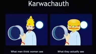 Karwa Chauth Funny Memes and Jokes: Right From Virat-Anushka to Mushy BF-GF Karva Chauth, LOL on These Posts While You Fast!