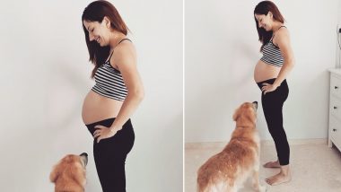 Raghu Ram’s Wife Natalie Di Luccio Poses With Her Dog Zukzuk While Flaunting Her Baby Bump (View Pic)