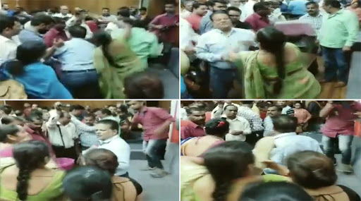 Madhya Pradesh: Woman Thrashes Government Official With Slipper, Watch Video