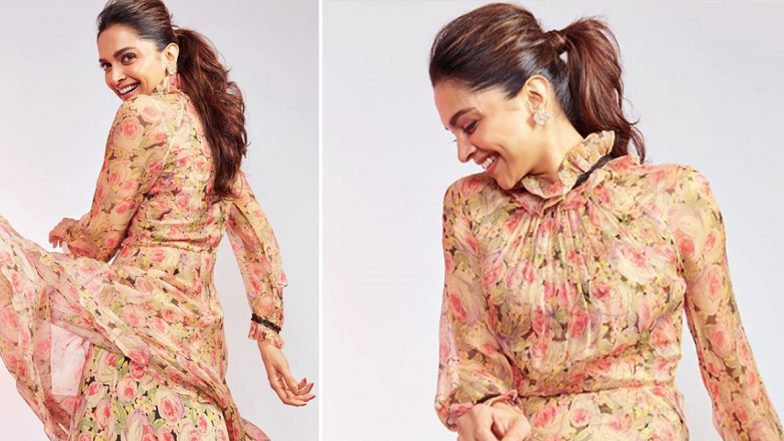 Deepika Padukone Takes Her Love for Flowers to Another Level, Flaunts a Gorgeous Floral Dress and Flashes Her Radiant Smile in New Pictures 